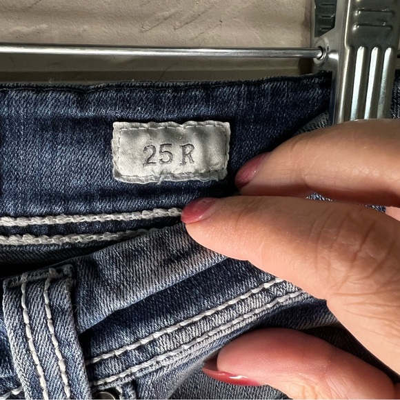 BKE Sabrina Low Rise Boot Cut Thick Stitch Denim Jeans - Picture 7 of 11